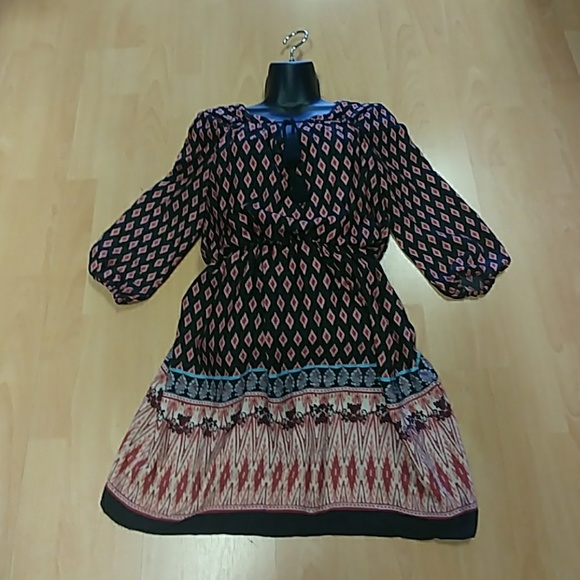 Lily Rose Printed Boho Dress-XS - Picture 6 of 8